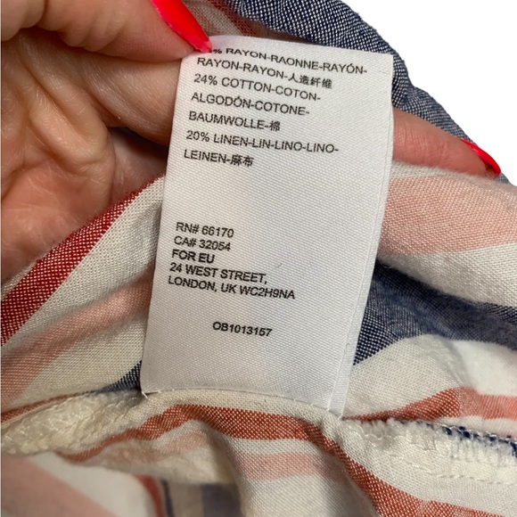 Anthropologie Maeve Chatham Striped Button Down Size Medium - Picture 7 of 10
